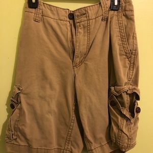 Khaki cargo shorts